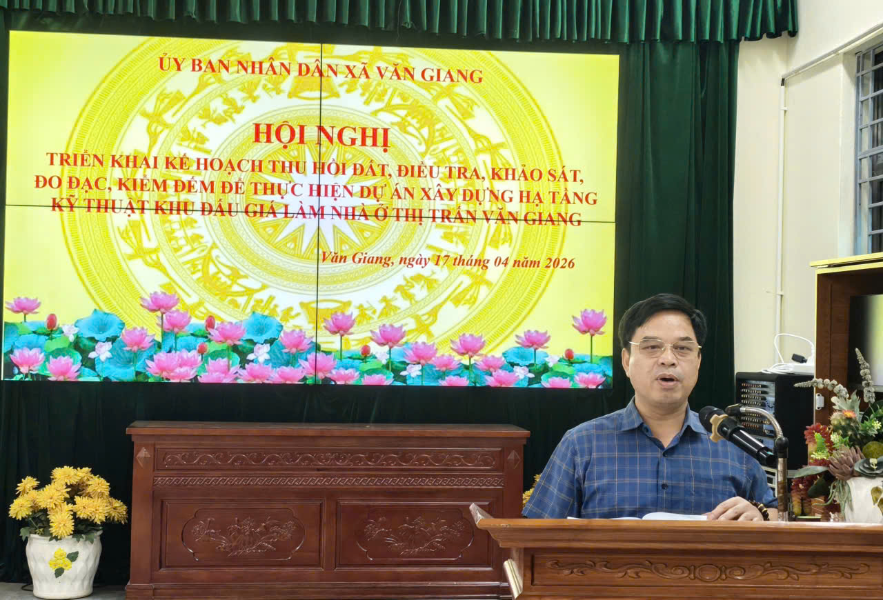 Xã Văn Giang triển khai kế hoạch thu hồi đất, điều tra, khảo sát, đo đạc, kiểm đếm để thực hiện Dự án xây dựng hạ tầng kỹ thuật khu đấu giá làm nhà ở Thị trấn Văn Giang