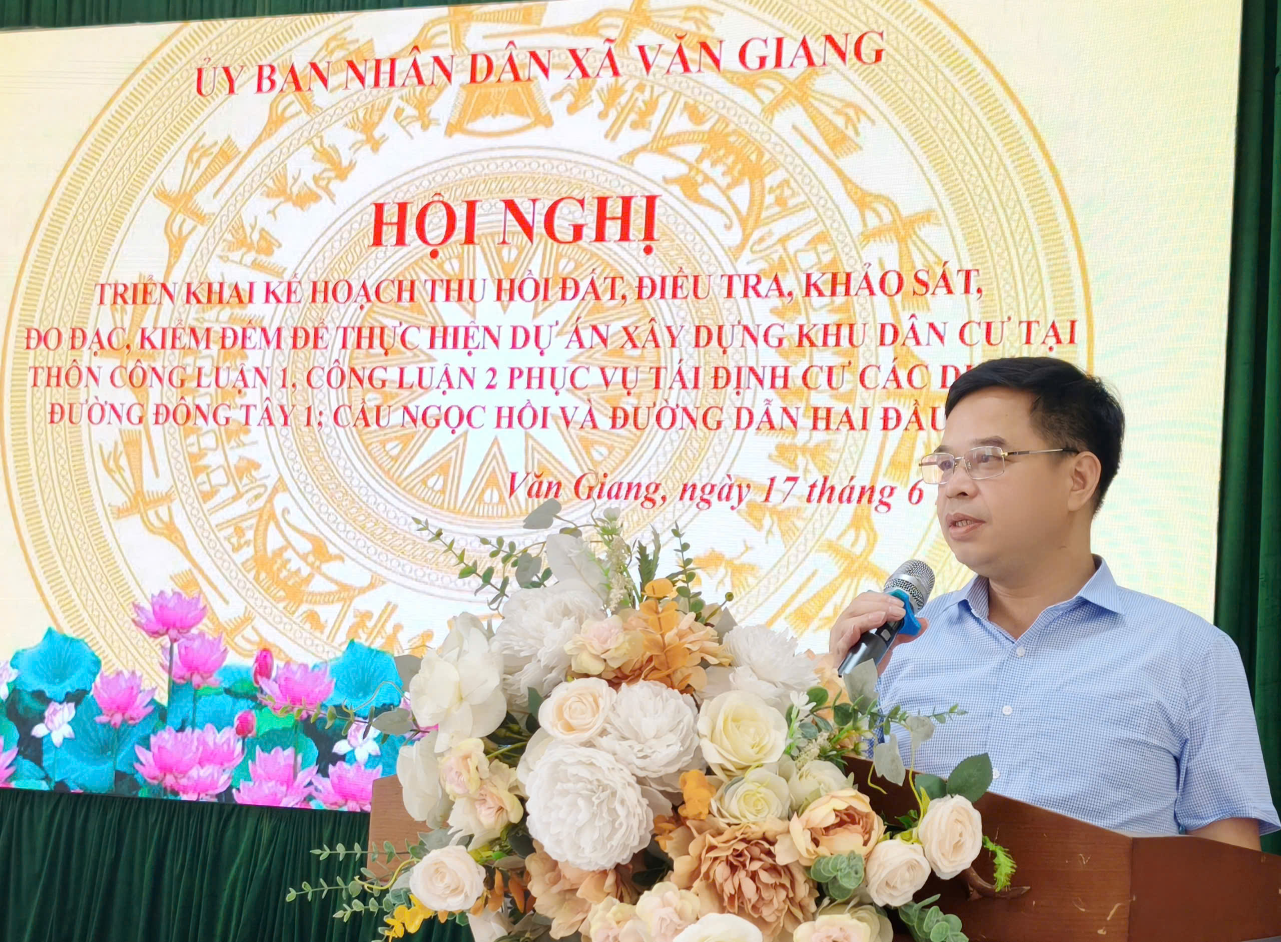 Xã Văn Giang triển khai kế hoạch thu hồi đất thực hiện dự án khu tái định cư tại thôn Công Luận 1, Công Luận 2