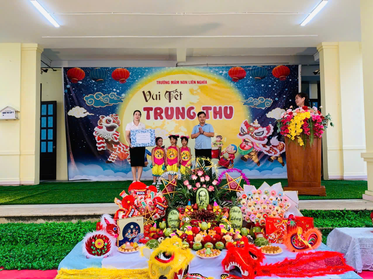 Trường Mầm non Liên Nghĩa tổ chức chương trình “Vui Tết trung thu”